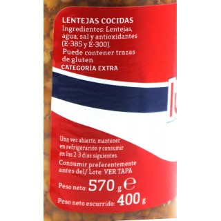 LENTEJAS COCIDAS LUENGO 570...